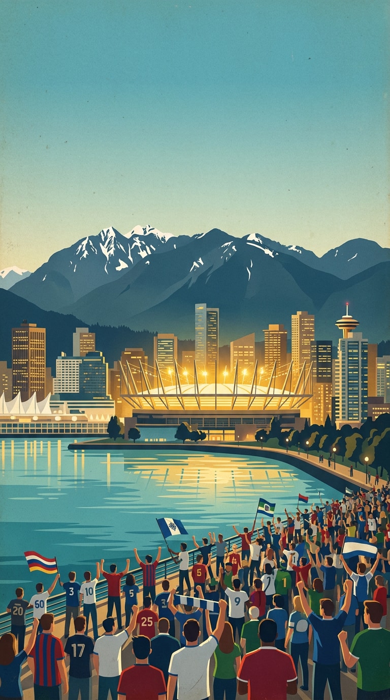Vancouver postcard football poster prompt