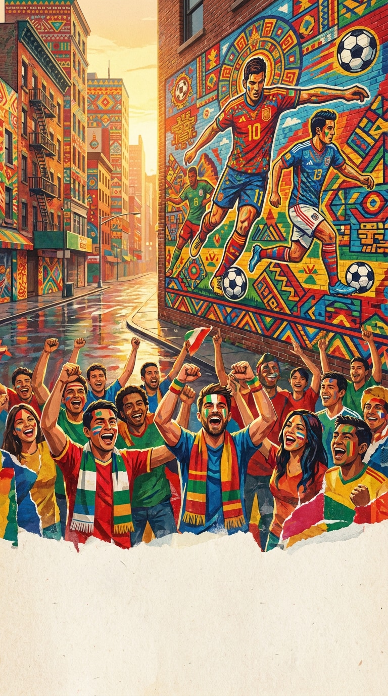 World Cup host city travel poster prompt