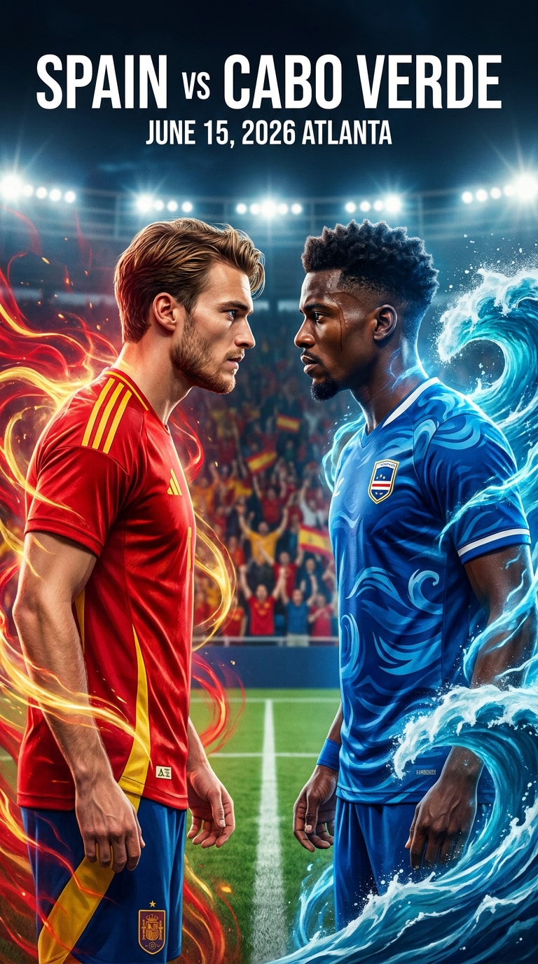 Spain vs Cabo Verde AI matchday poster prompt