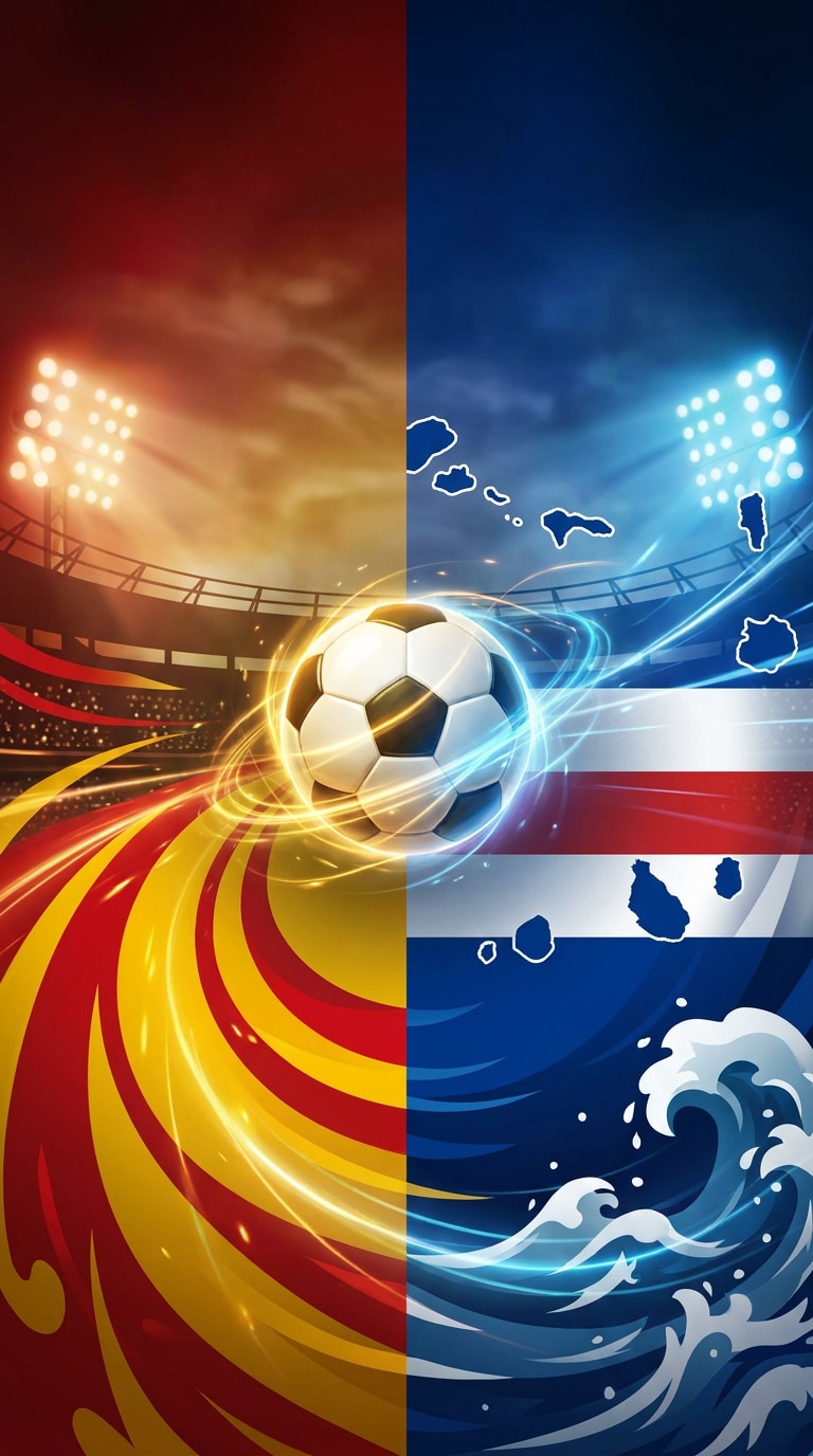 Spain vs Cape Verde AI wallpaper prompt