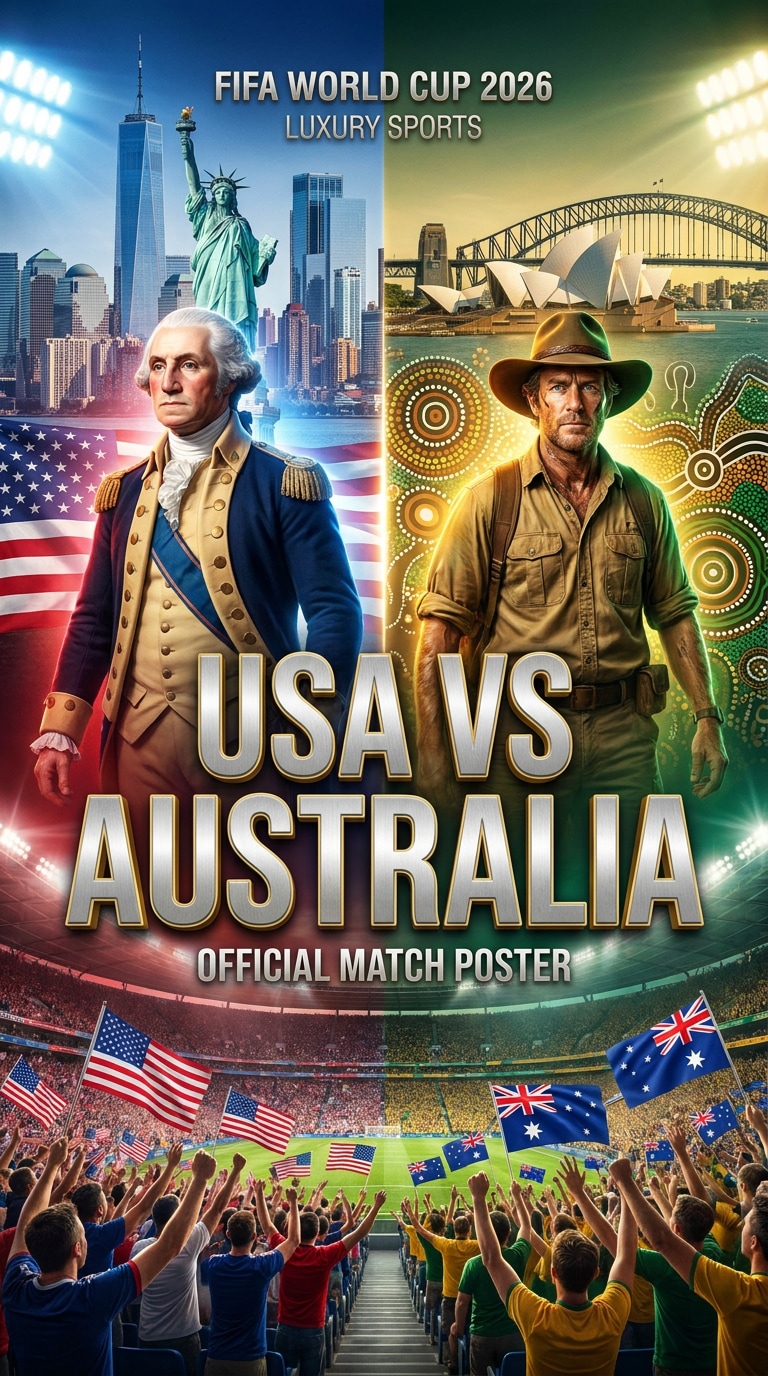USA vs Australia AI match poster prompt