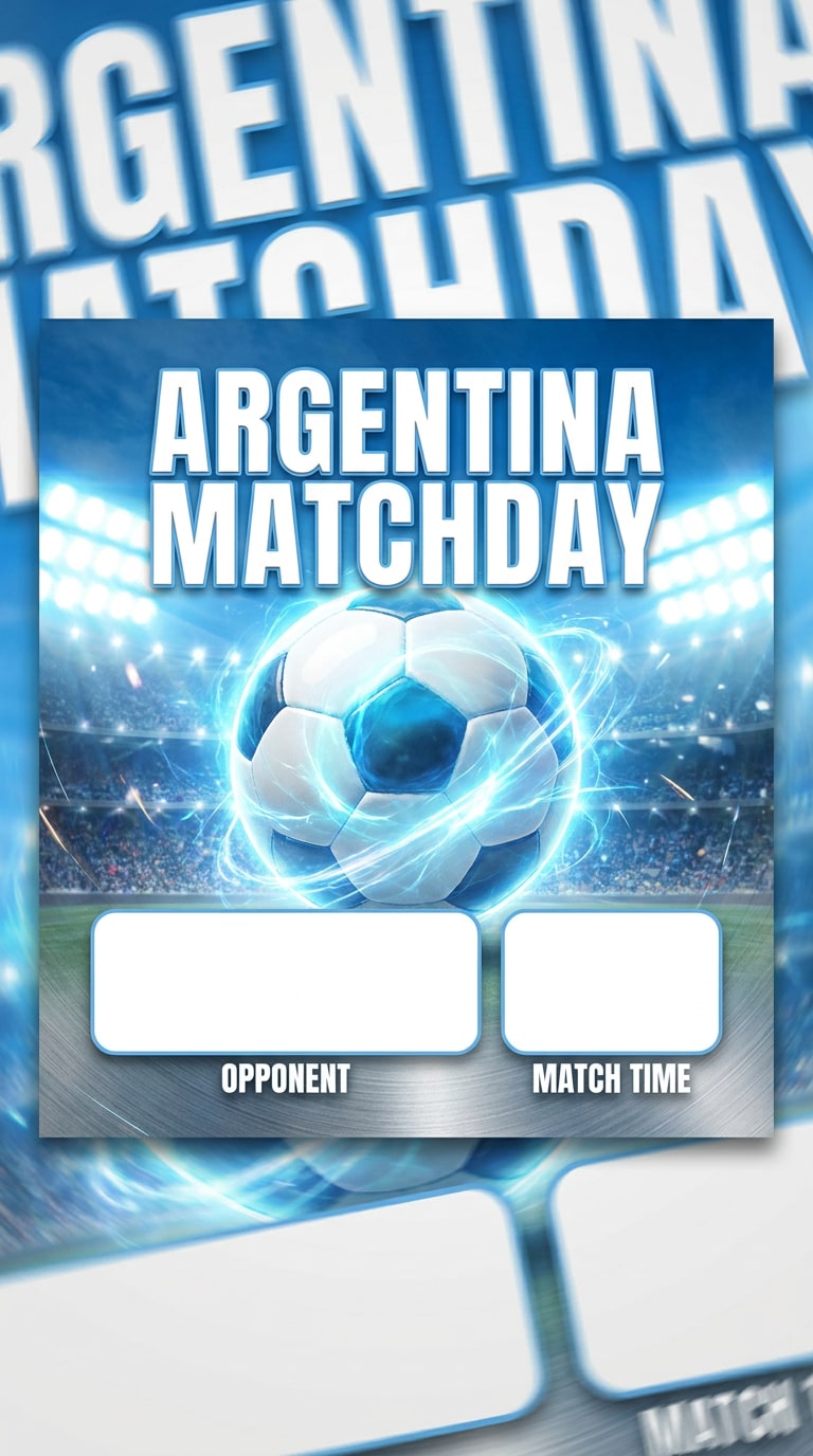 Argentina matchday graphic AI prompt