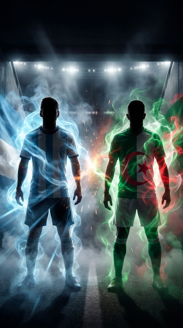 Argentina vs Algeria poster prompt