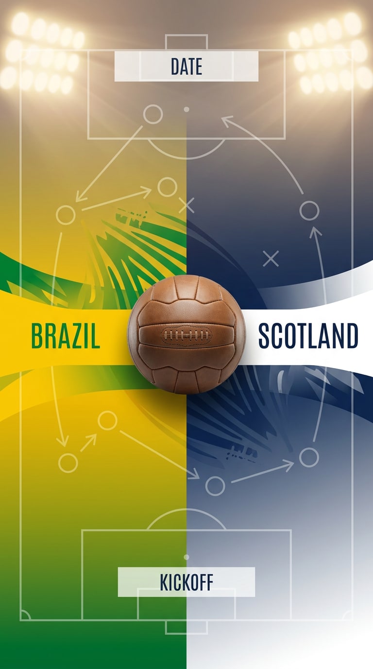 Brazil vs Scotland matchday graphic prompt