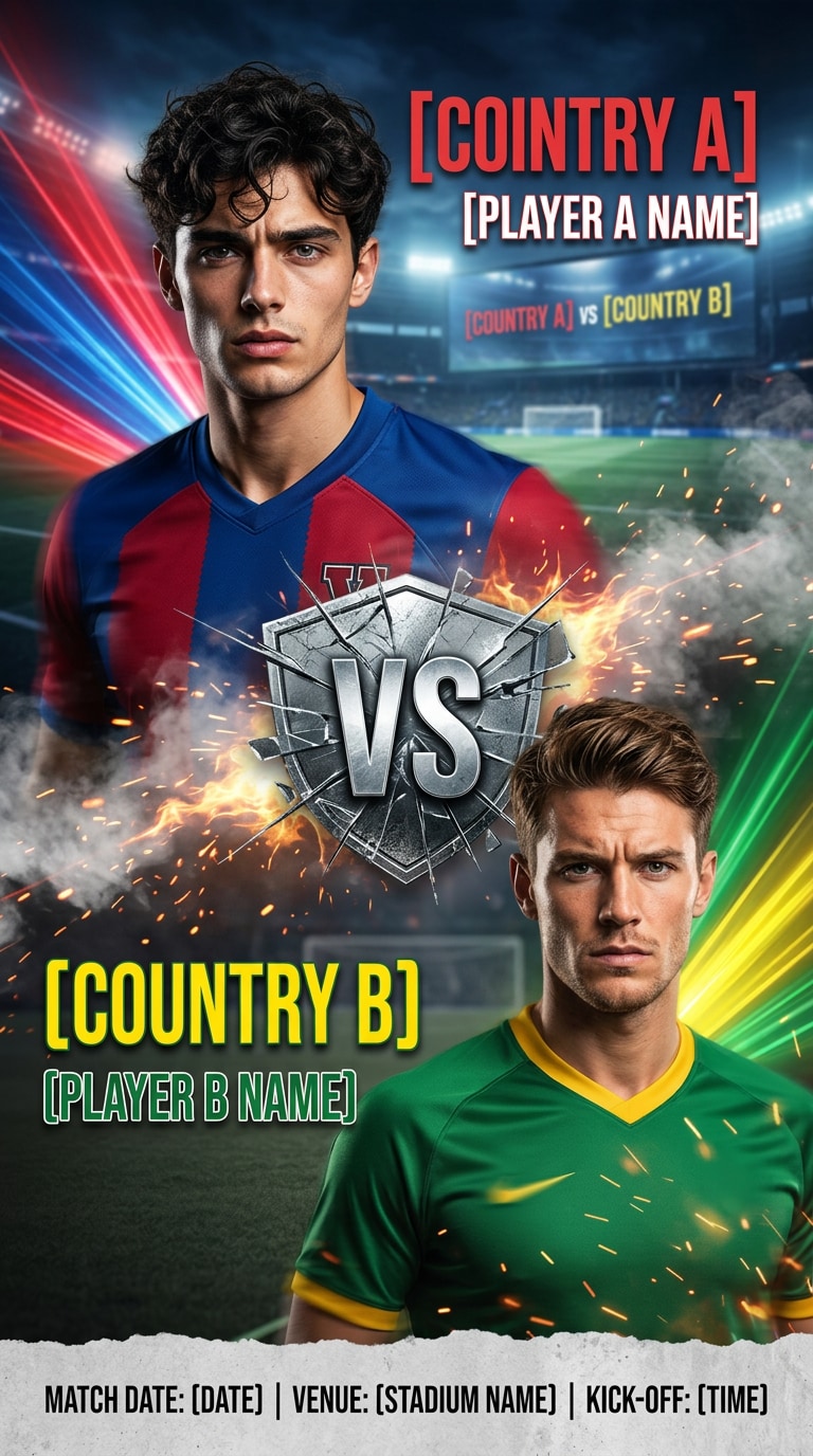 Team VS football matchday poster prompt