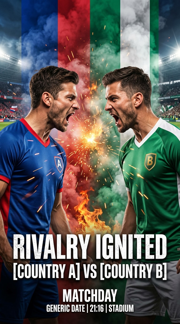 Derby energy football rivalry poster prompt