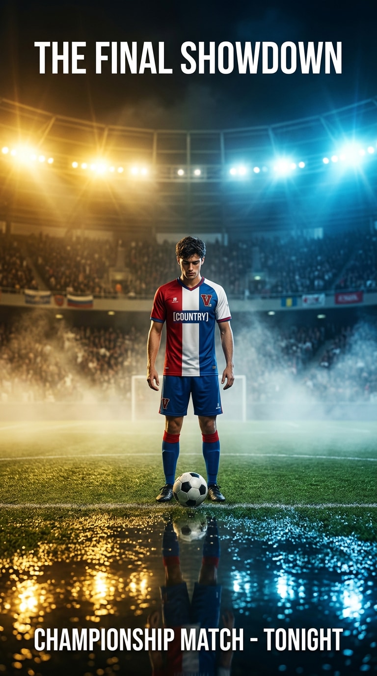 Final match tension football poster prompt