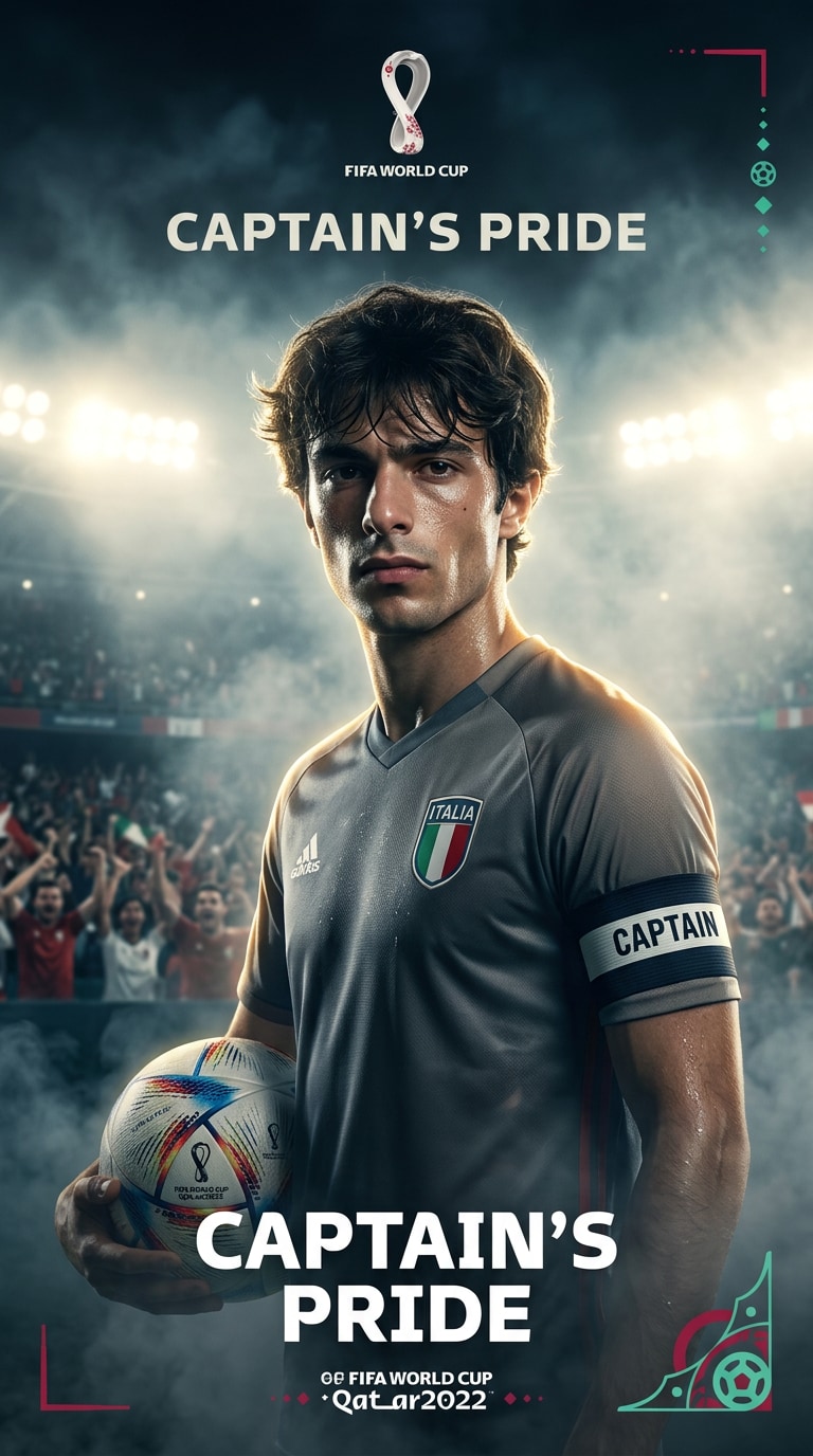 Stadium tunnel fan World Cup poster prompt