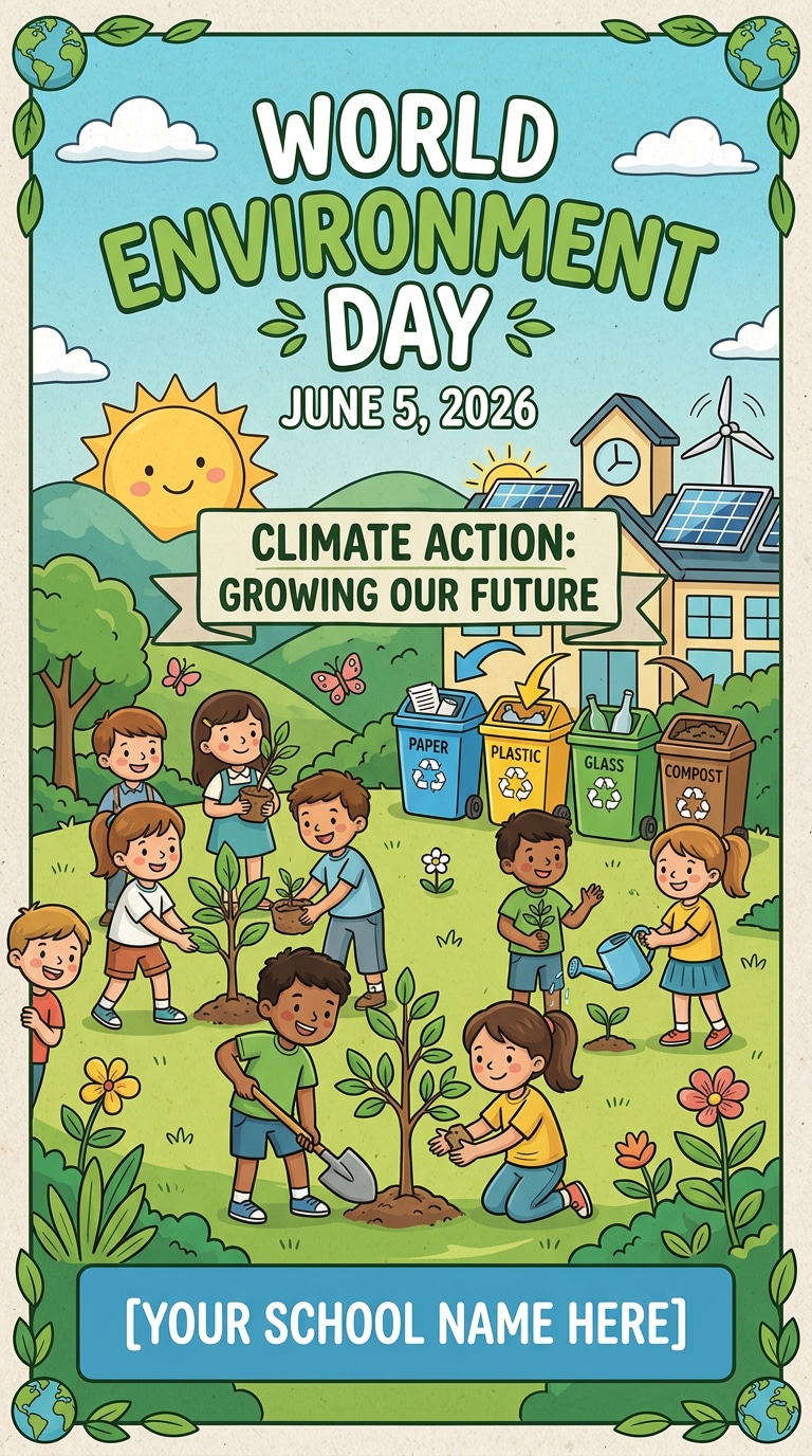 World Environment Day AI school poster prompt