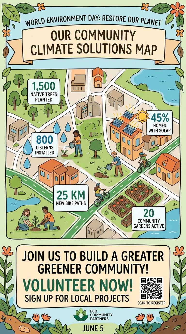 Local climate solutions NGO poster prompt