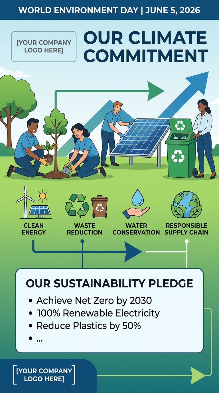 CSR climate commitment social post prompt