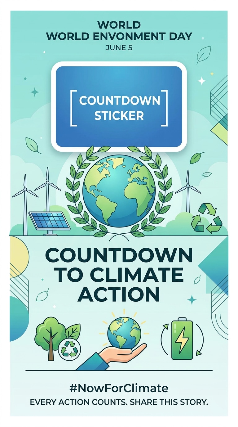 World Environment Day Instagram story countdown prompt