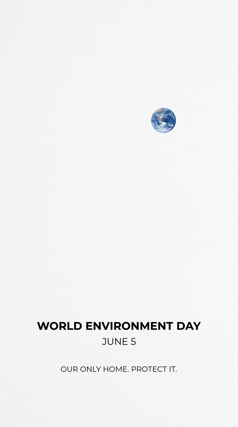Minimalist blue dot Earth poster prompt