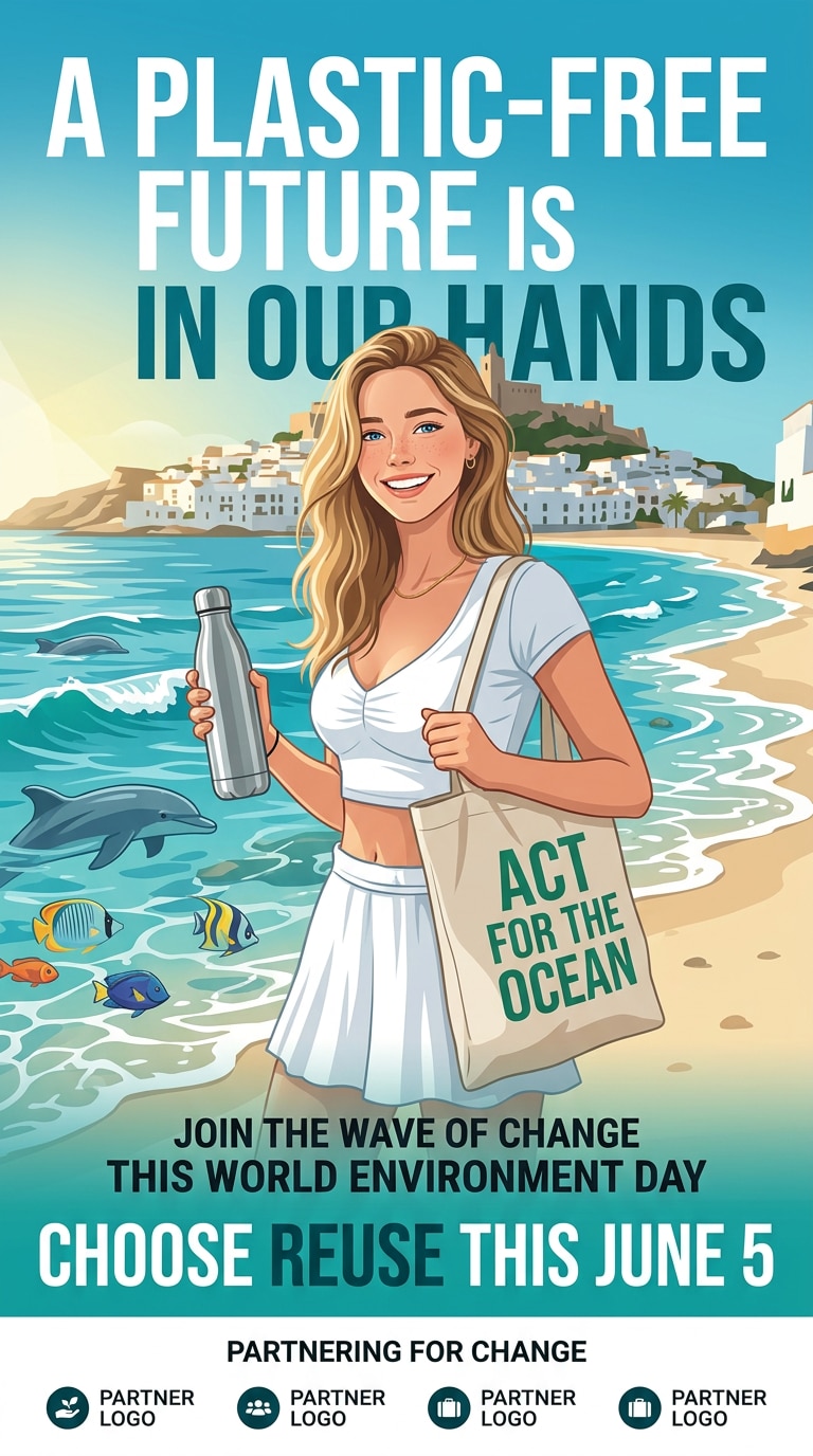 Plastic free future campaign prompt