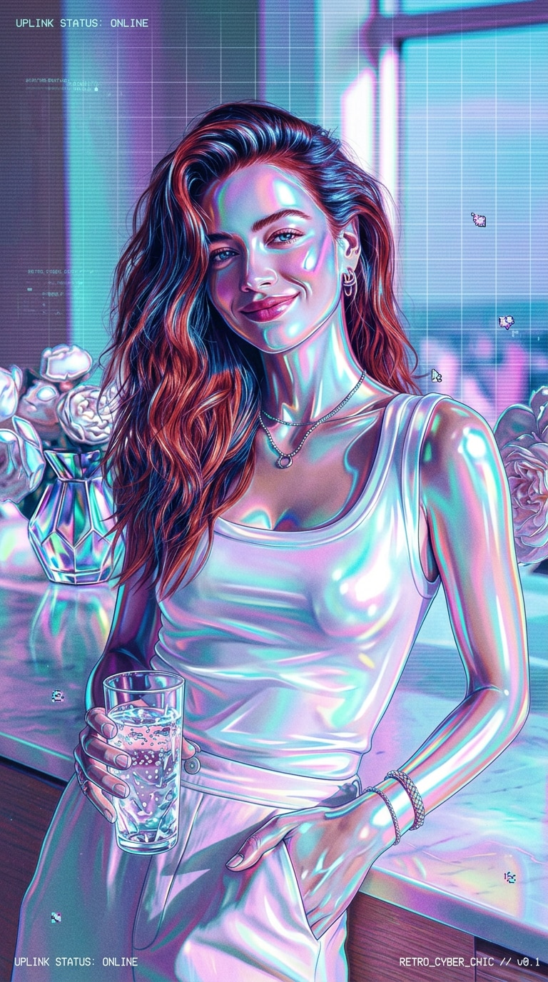 Y2K aesthetic filter effect