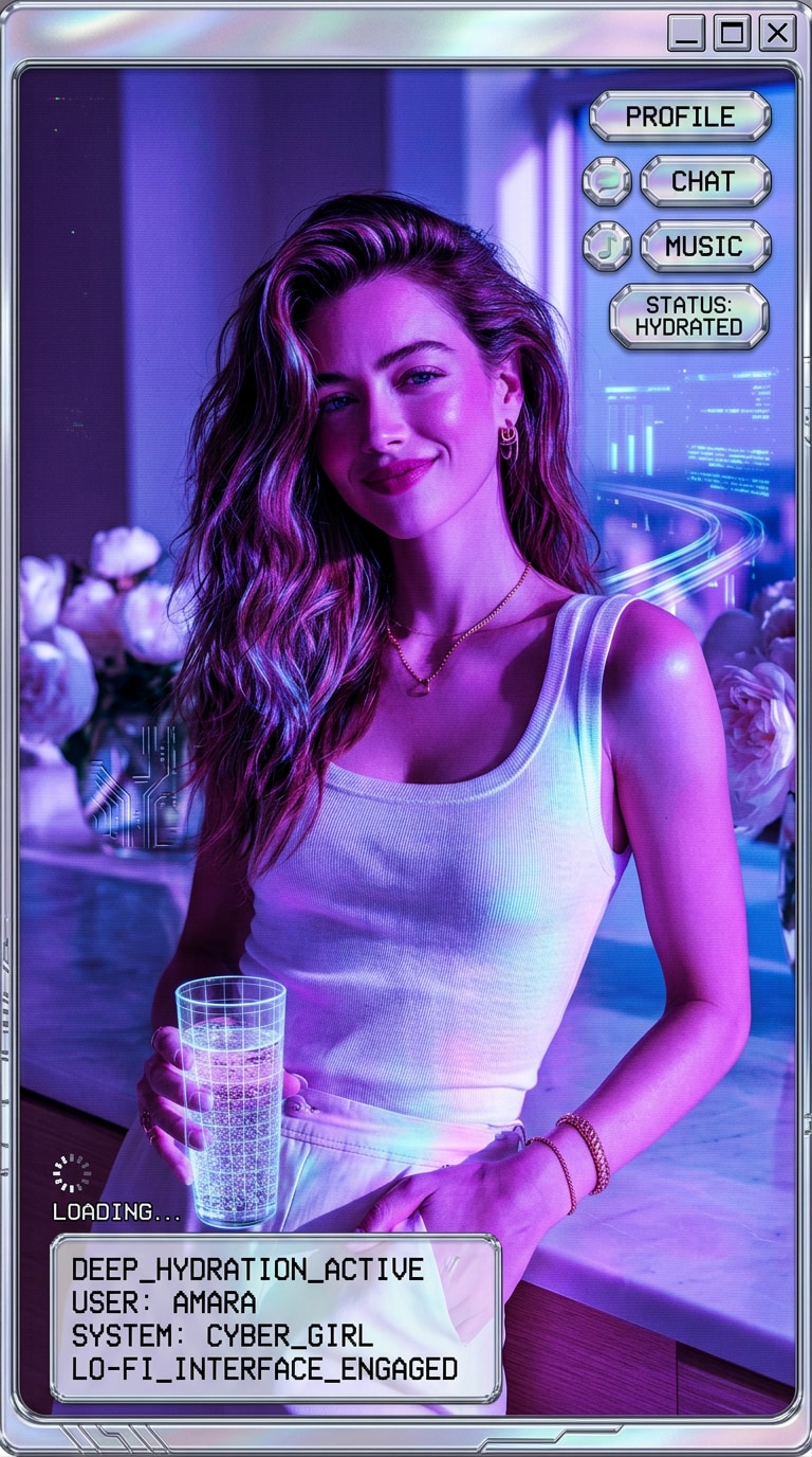 Y2K aesthetic filter effect