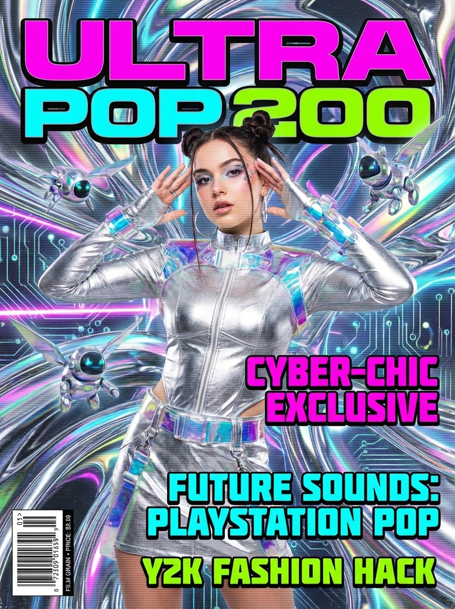 Y2K Pop Magazine Cover