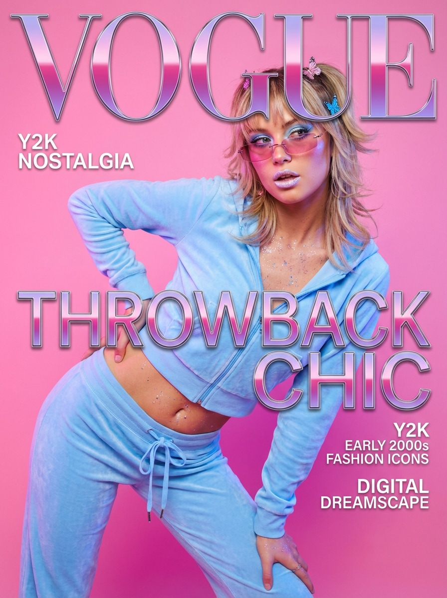 Y2K Nostalgia AI Magazine Cover