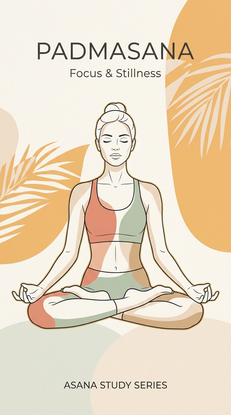 Minimal yoga pose illustration prompt