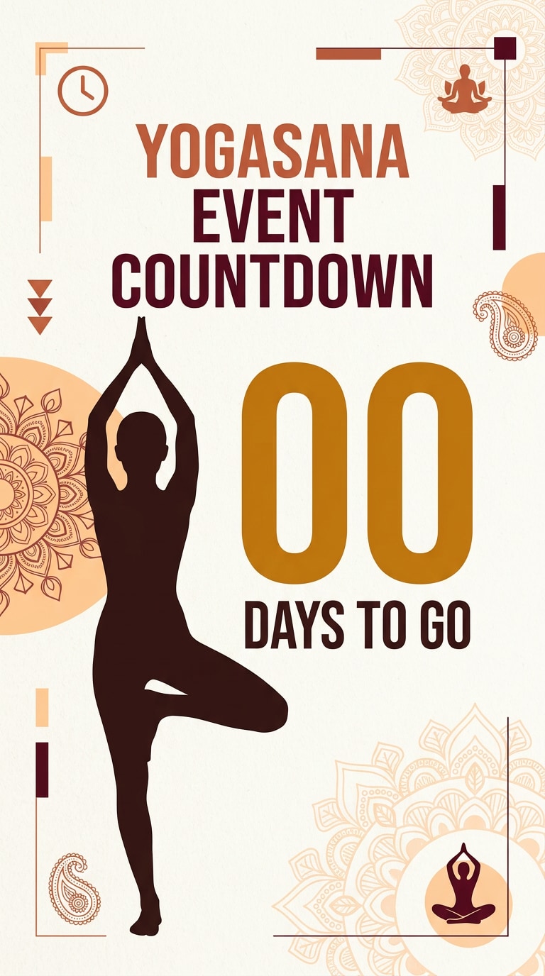 Yogasana countdown graphic prompt