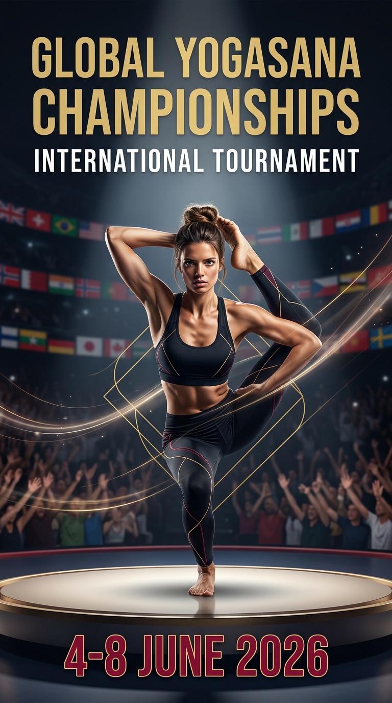 Yoga sport tournament poster prompt