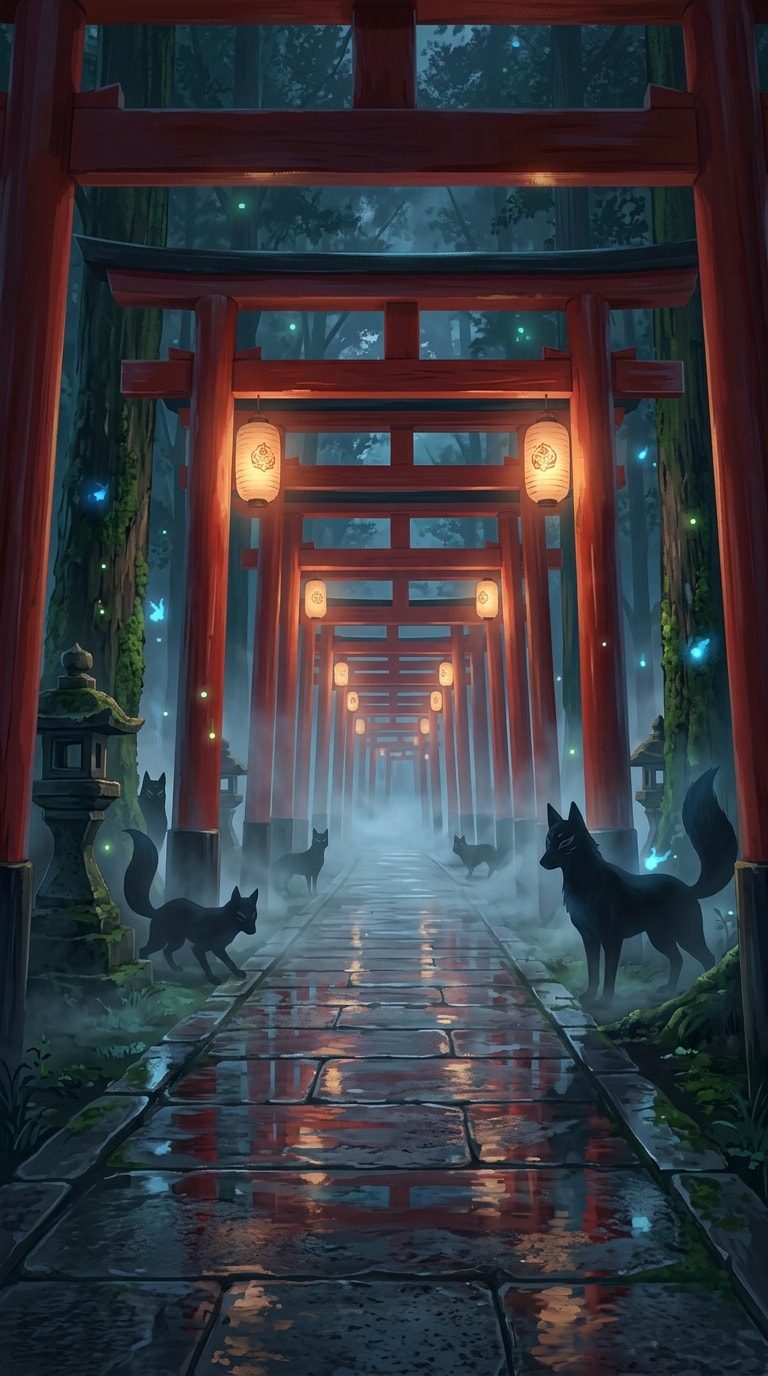 Torii gate fantasy prompt