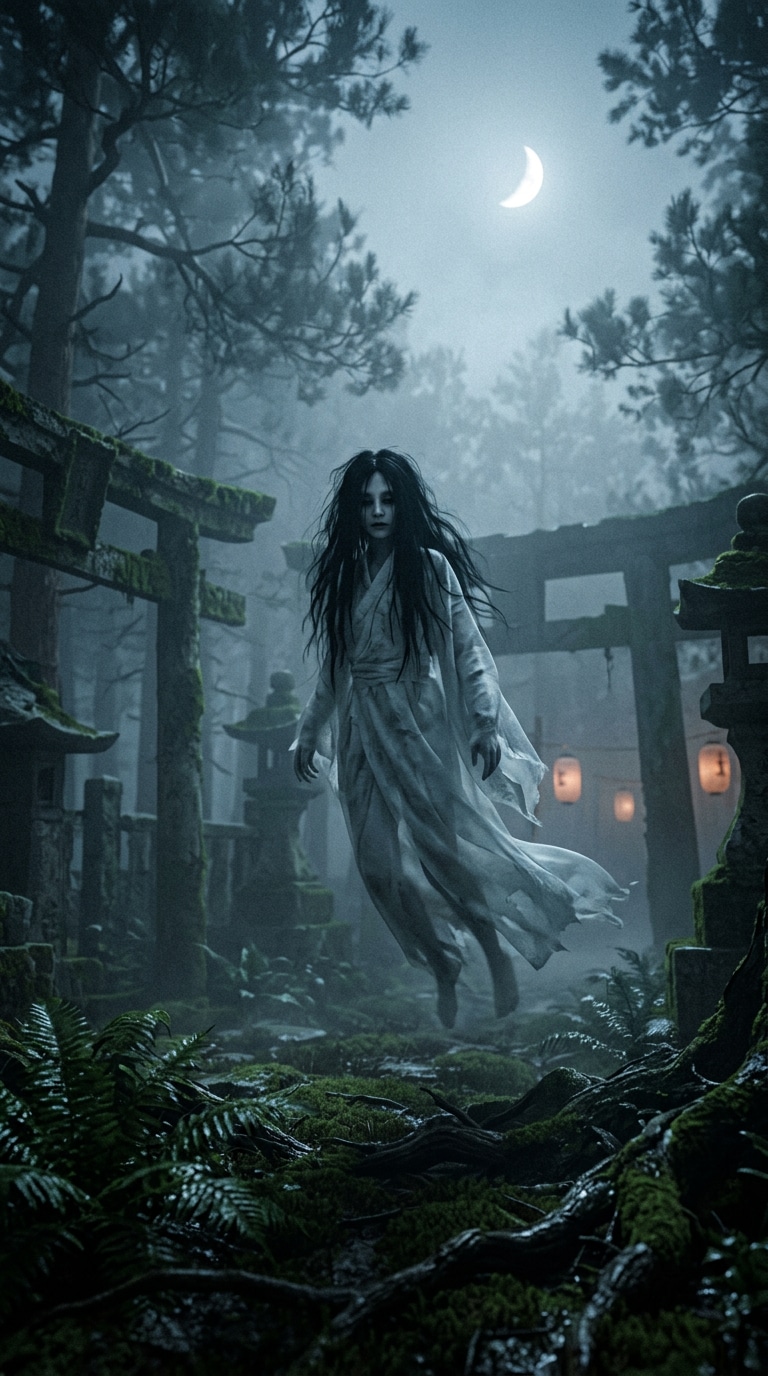 Yurei ghost dark yokai horror prompt
