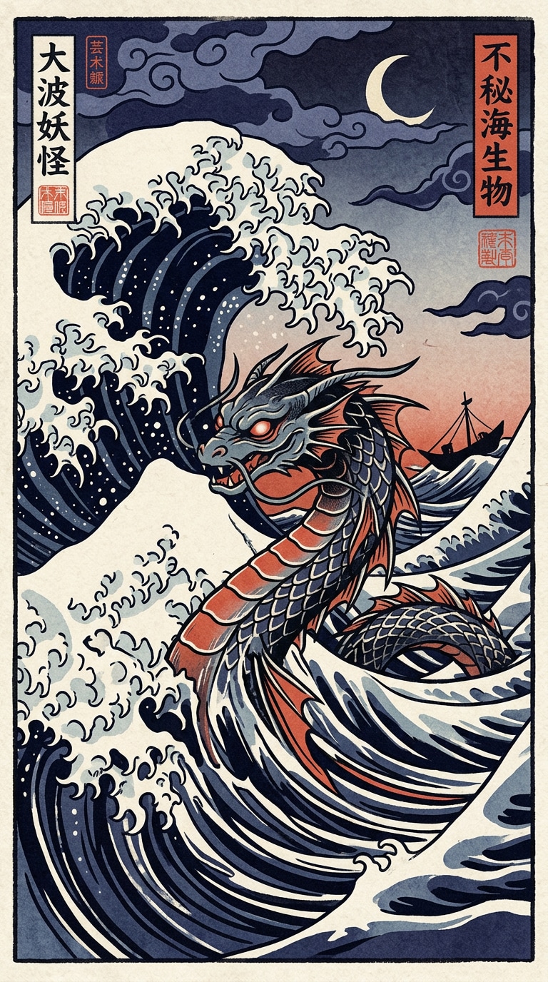 Ukiyo-e yokai prompt
