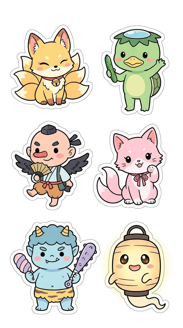Cute chibi yokai prompt