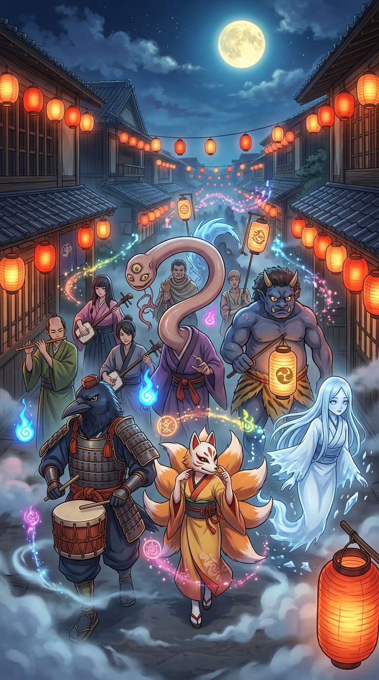 Yokai monster parade prompt