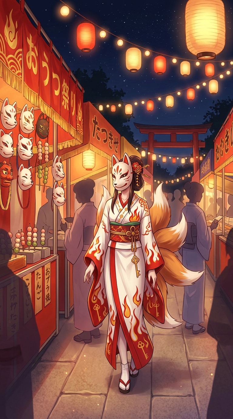 Cute chibi yokai AI prompt