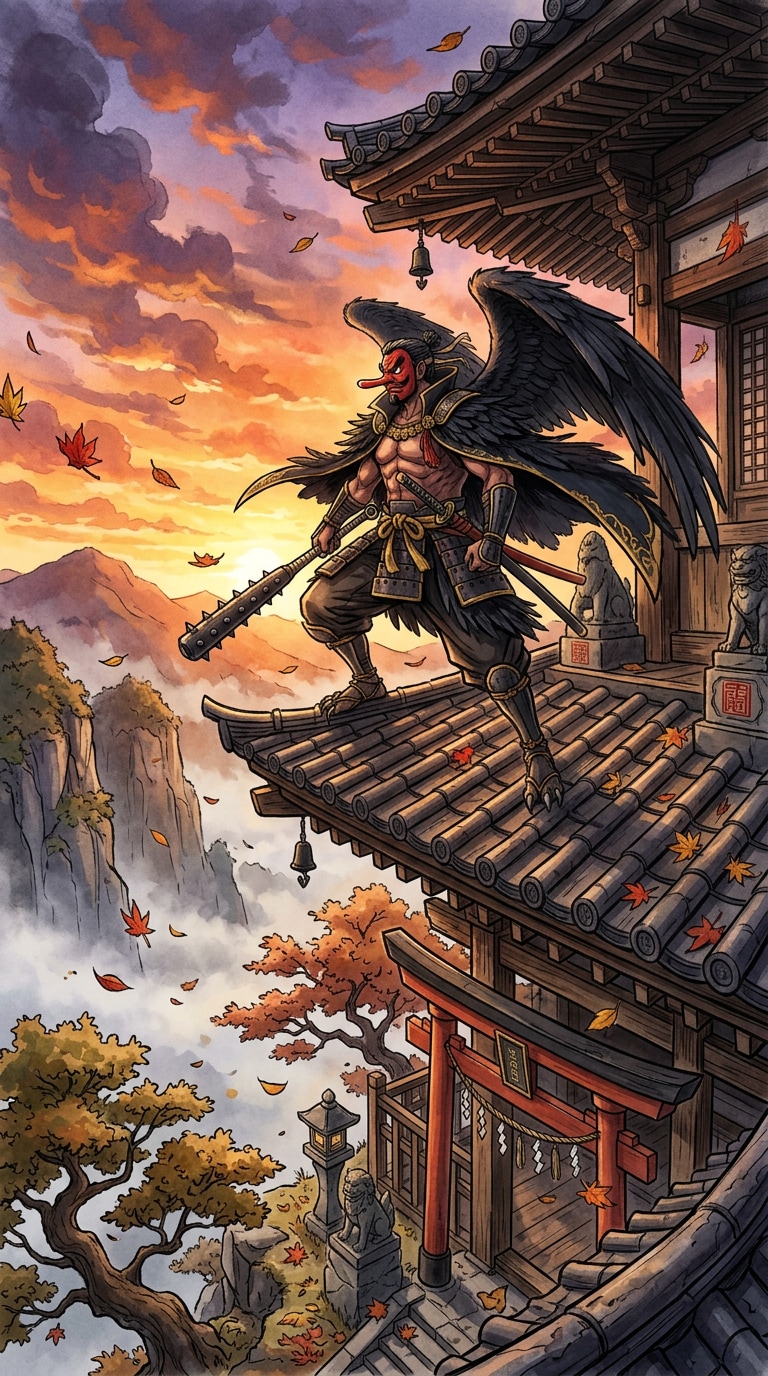 Tengu mountain spirit AI prompt
