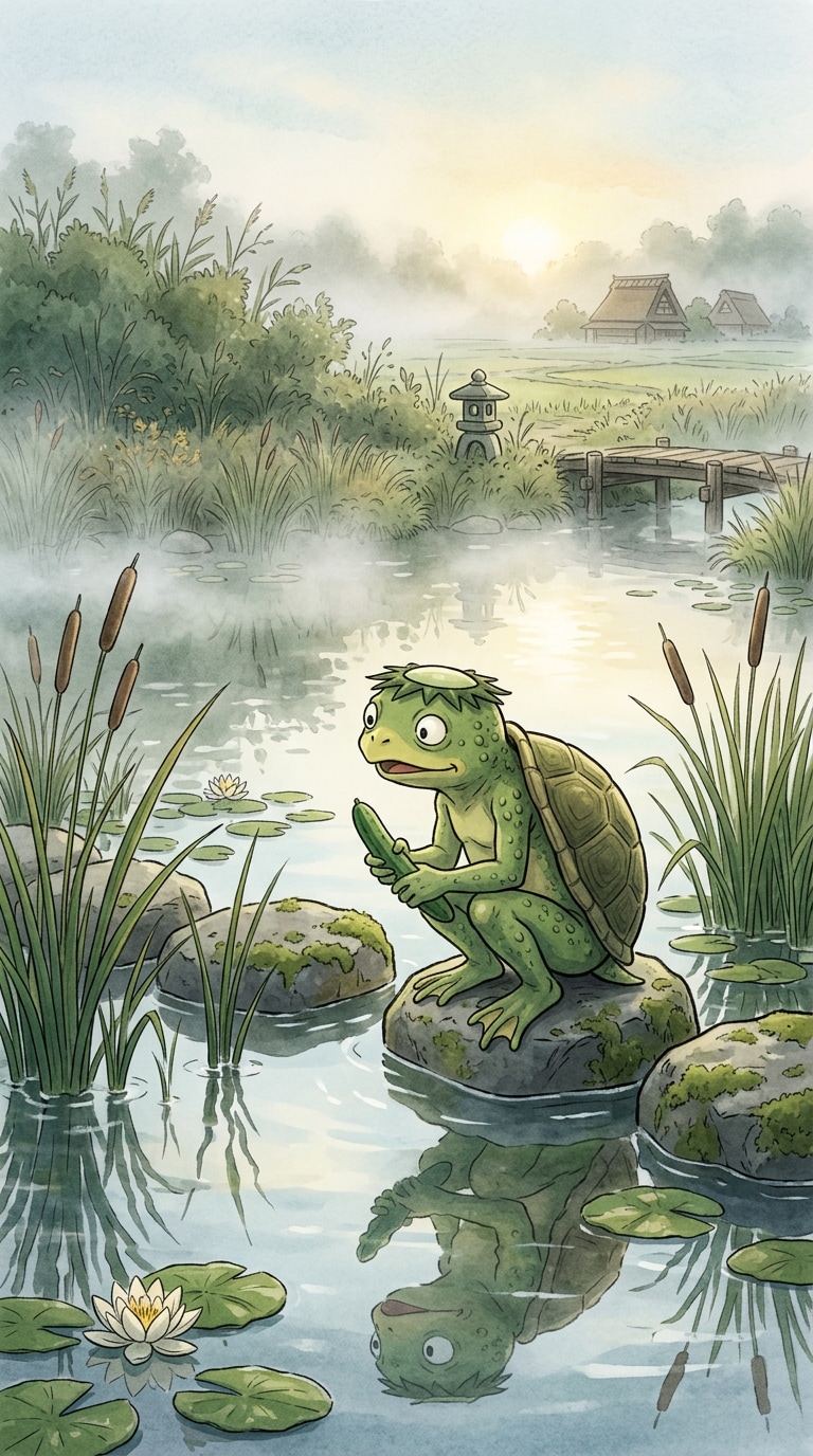 Kappa river yokai prompt