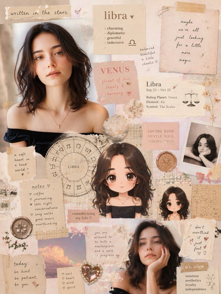 Pinterest Astrology Moodboard Style for viral zodiac AI photo prompt