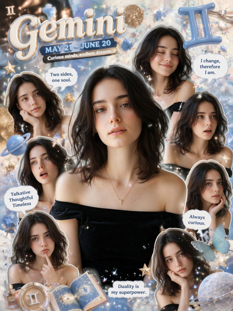 ChatGPT Astrology Collage Style for viral zodiac AI photo prompt