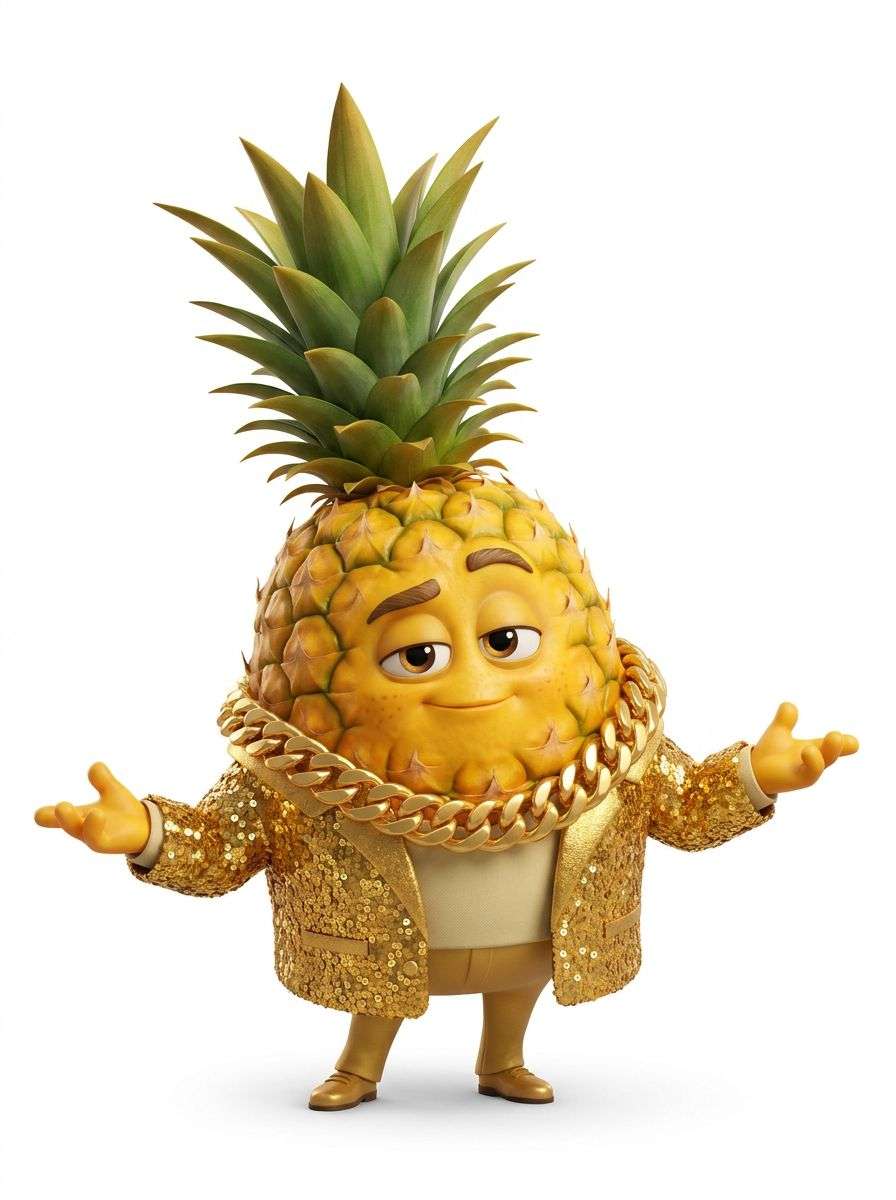 AI Pineapple Character