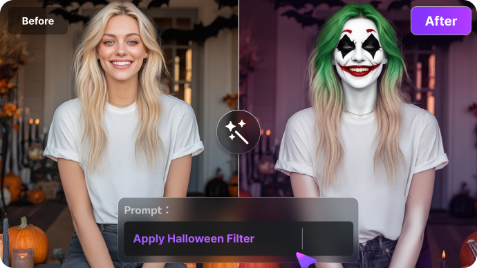 Mask-aware AI Halloween Editing