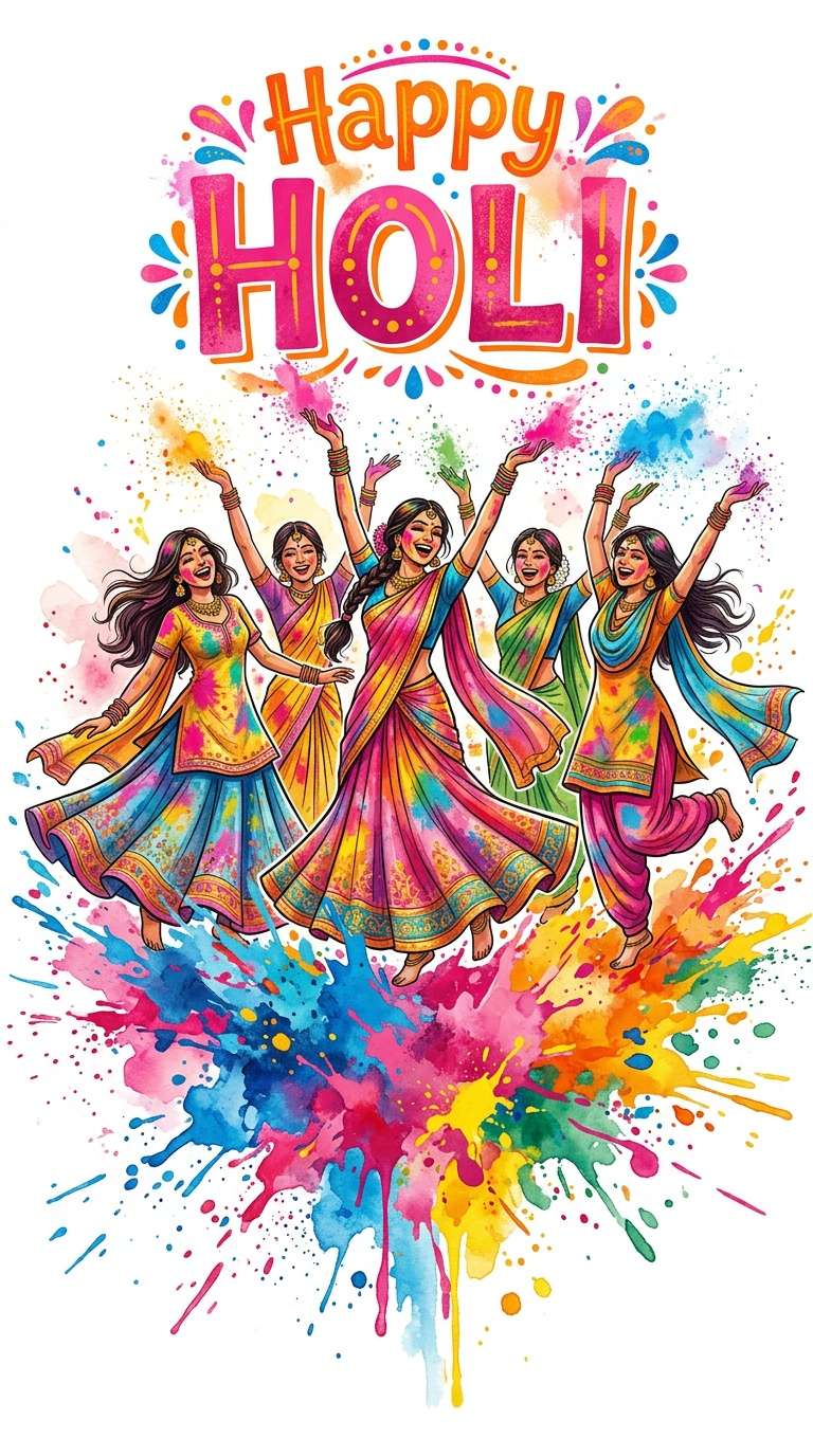 ai holi poster realistic portrait