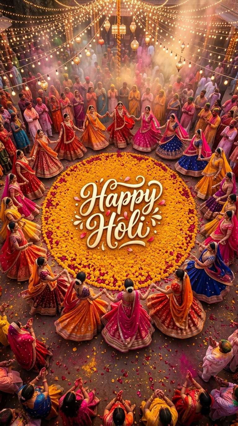 ai holi poster 3d cartoon children