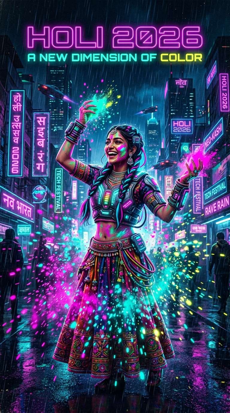 ai generated holi poster