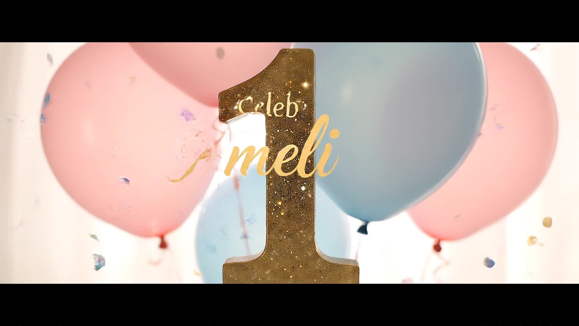 Baby photo to birthday invitation animation