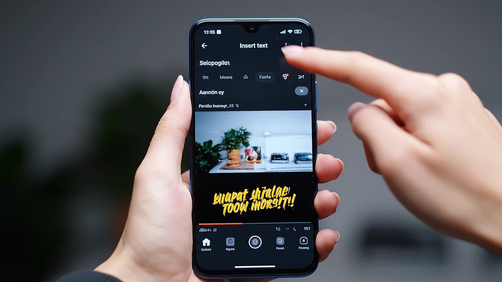 AI adding top text caption to image