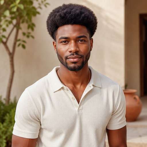Tapered Afro hairstyle photo preview