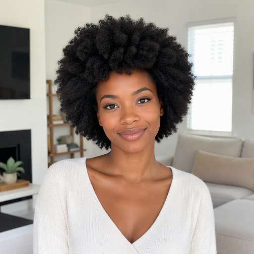 Defined Coil Afro hairstyle photo preview
