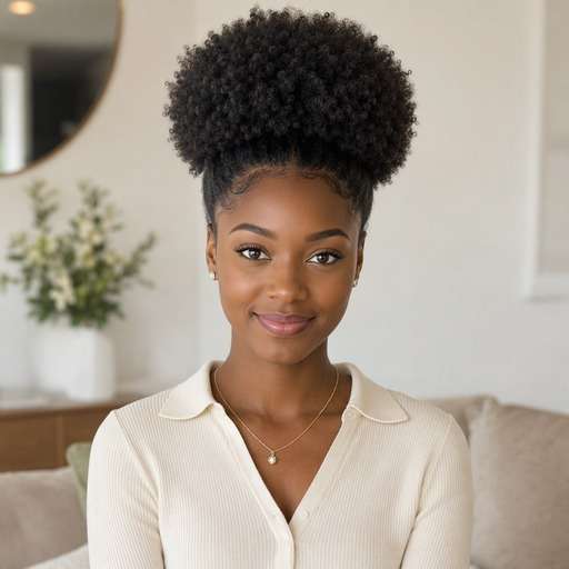 Afro Puff hairstyle photo preview