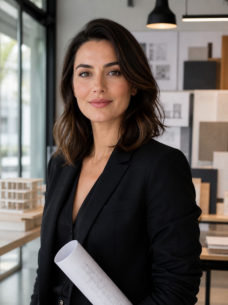 Clean headshot for an interior architecture director