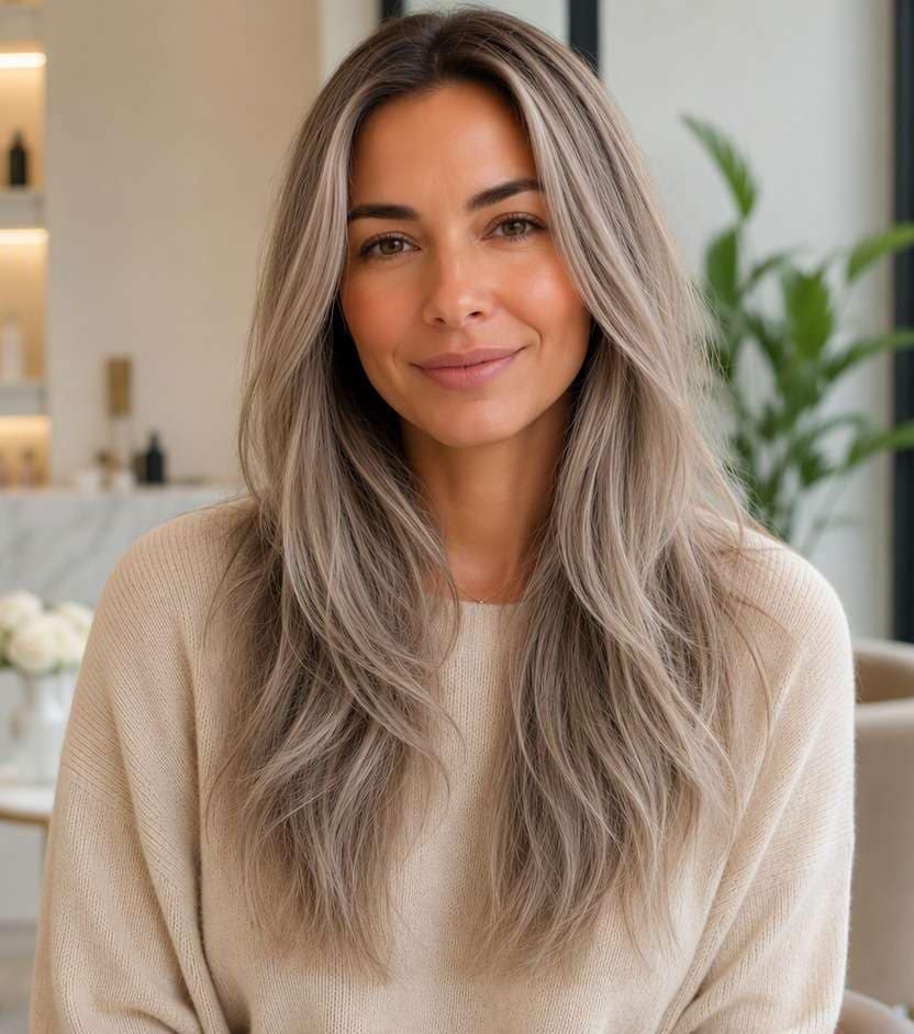 Ash Blonde after hair color