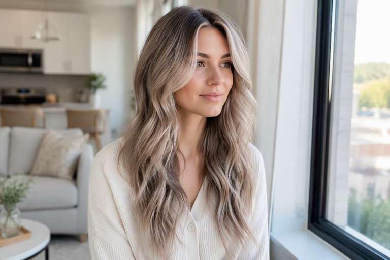 Smoky Beige hair color result