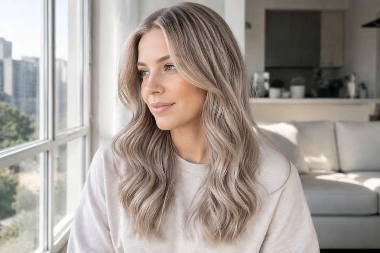 Subtle Ash Blonde hair color result