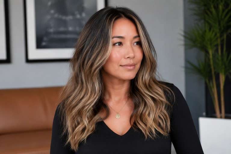 Bold Balayage hair color result